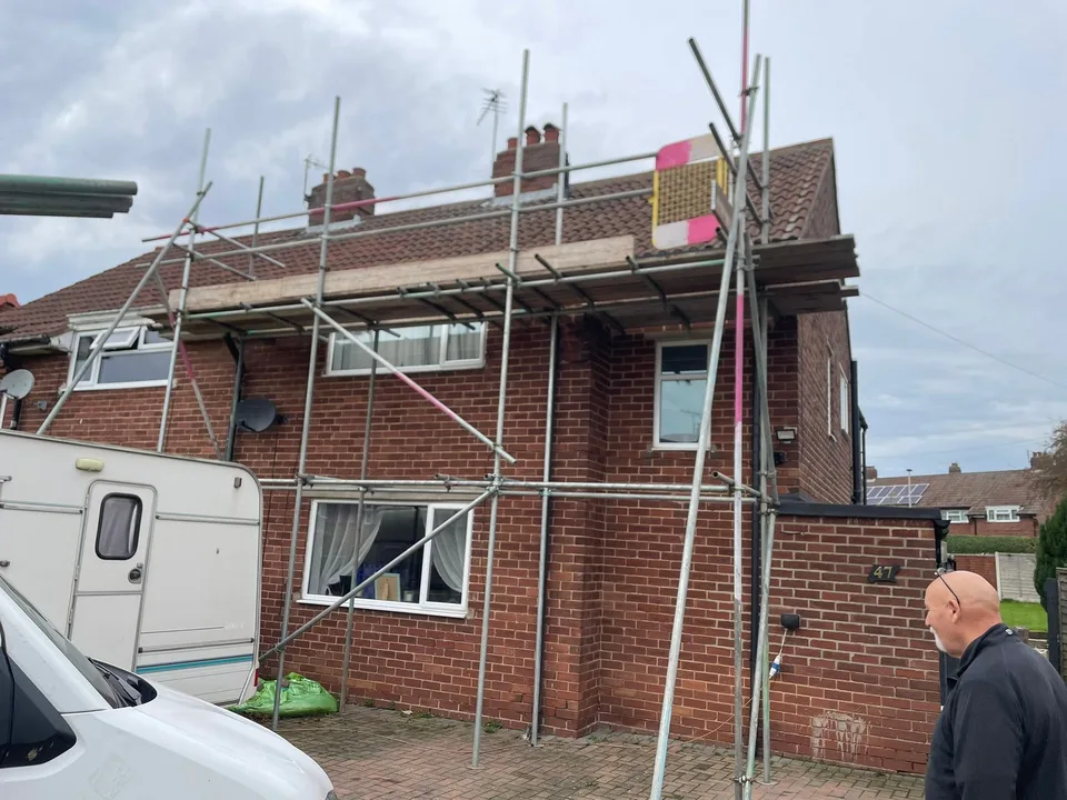 Residential Roofing Scaffolding Project in Bedale